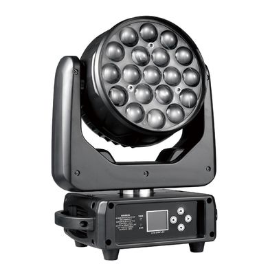 19LEDs Zoom LED ขยับแสงหัวสําหรับสโมสรกลางคืน คอนเสิร์ต ปาร์ตี้เพลง