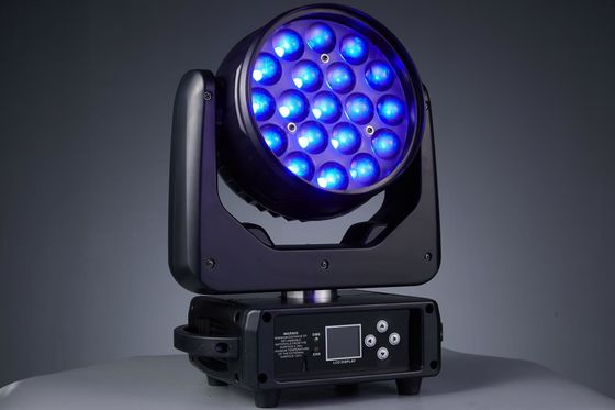 19LEDs Zoom LED ขยับแสงหัวสําหรับสโมสรกลางคืน คอนเสิร์ต ปาร์ตี้เพลง
