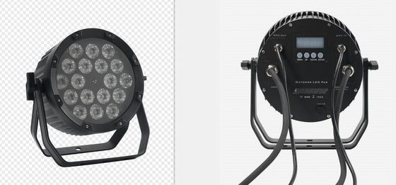 18pcs 12W IP65 กันน้ําภายนอก LED Par สําหรับงาน RGBWA UV 6in1