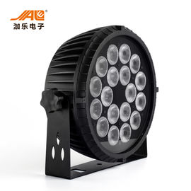 18x18w RGB WA UV 6 In 1 ไฟ LED ที่ตราไว้หุ้นแบนความสว่างสูงควบคุม DMX