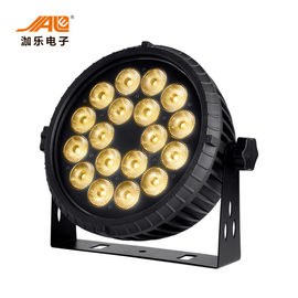18x18w RGB WA UV 6 In 1 ไฟ LED ที่ตราไว้หุ้นแบนความสว่างสูงควบคุม DMX