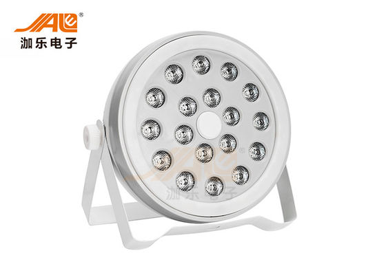 8 ช่อง 18 วัตต์ไฟเวที DJ RGB 3 In 1 LED Flat Par