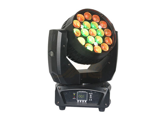 19x15W LED Moving Zoom Head Beam 4 ใน 1 ไฟดิสโก้