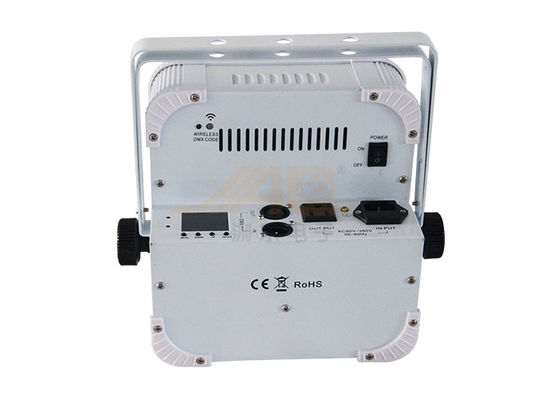 9 * 6w Wireless DMX Par Light ความสว่างสูง Tri-Color Leds ไฟแบตเตอรี่