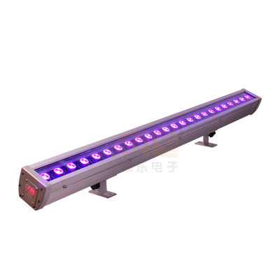 24 * 3W DMX กันน้ำ UV RGB LED เครื่องซักผ้าฝาผนังสำหรับงานแต่งงาน Play