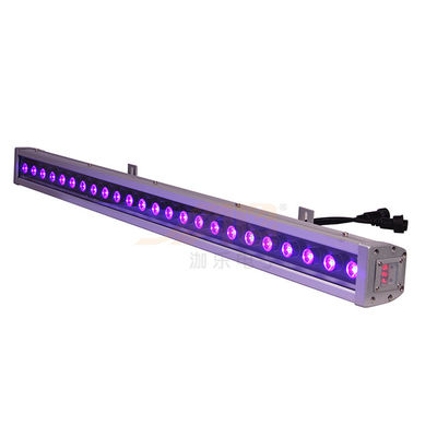 24 * 3W DMX กันน้ำ UV RGB LED เครื่องซักผ้าฝาผนังสำหรับงานแต่งงาน Play