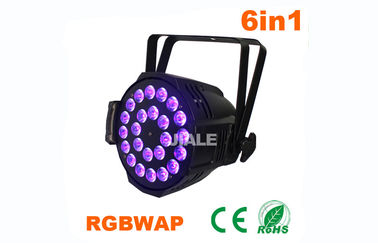 ไฟ LED Par สามารถติดตั้งได้สูงสุด 1 หลอด LED UV 24pcs นำหลอด 6 in 1 แสดงแสงสว่างสำหรับสตูดิโอ CE และ RoHS