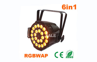 ไฟ LED Par สามารถติดตั้งได้สูงสุด 1 หลอด LED UV 24pcs นำหลอด 6 in 1 แสดงแสงสว่างสำหรับสตูดิโอ CE และ RoHS