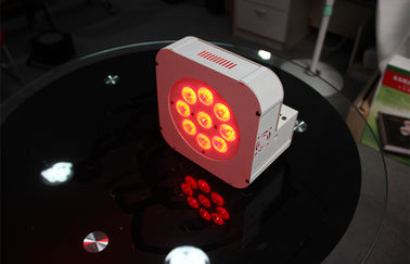 แบตเตอรี่ขนาด 12 x 15 วัตต์ RGBWA แบบไร้สาย LED Par Cans ไฟสูงกำลังไฟ LED Flat Par