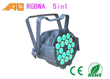 ไฟ LED ขนาดเล็ก 18 x 15 วัตต์ RGBWA 5 in 1 Led Par 64 Light / ไฟเวที DJ DMX 512 Control