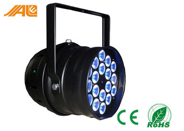 ภายใน 18 x 3w / 9w RGB 3in1 LED พาร์สามารถไฟ Led Par 64 DMX Stage โคมไฟสำหรับดิสโก้