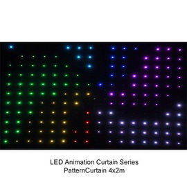 สีสัน P9 ถึง P20 ม่านวิดีโอ LED ขนาด 4 x 3 เมตรจอแสดงผล LED อ่อนนุ่มแบบยืดหยุ่น 200w