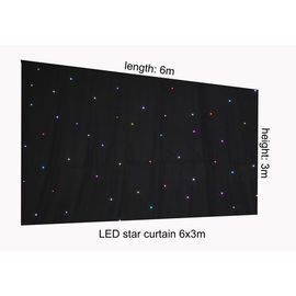 ผ้าม่าน RGB 6 x 3 ม. ม่านตาข่าย LED ฉากหลังม่านแสงดาวสำหรับฉากหลัง