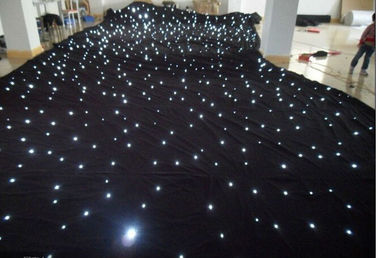 Fireproof Velvet LED Star Cloth Curtain Events Background Stage Decor