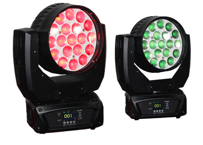 540°Pan 270°Tilt 19pcs 12W RGBW 4in1 LED ไฟหัวเคลื่อนที่ โซมล้าง ไฟหัวเคลื่อนที่