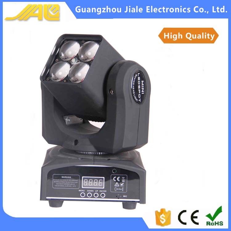 ใหม่ 4pcs 10w 4in1 Led Mini ย้ายหัวไฟล้างแสงไฟ Dj Light
