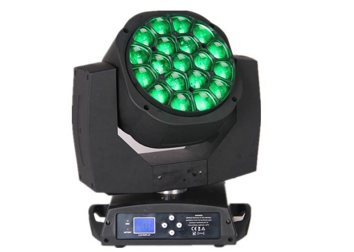 19x12w RGBW 4in1 ซูมนำแสง Bee Big การเคลื่อนย้ายหัว Disco Stage Lights / DJ แสงเวทีแสง