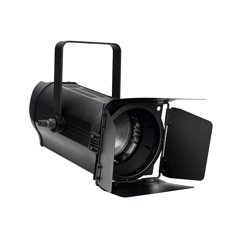 200w Fresnel Spot Theatre Stage Lighting 3200k หรือ 5600k Fresnel Lights ตัวเรือนสีดำ