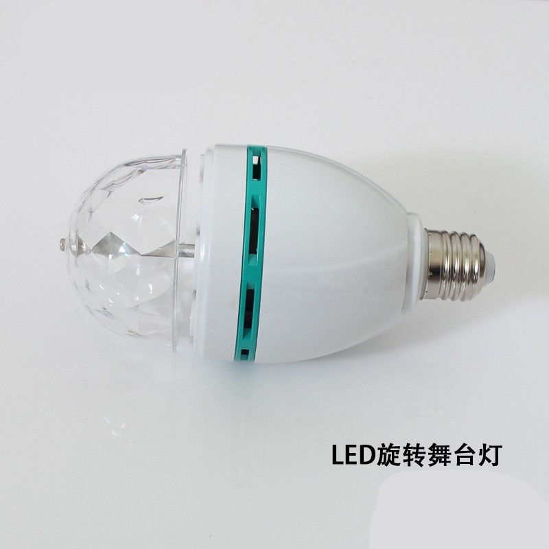 การควบคุมด้วยเสียง 3W Disco Stage Lights RGB คริสตัลเมจิกหมุนบอล