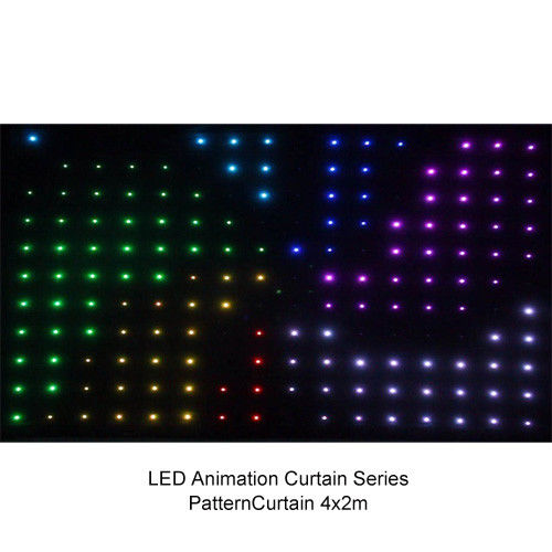 สีสัน P9 ถึง P20 ม่านวิดีโอ LED ขนาด 4 x 3 เมตรจอแสดงผล LED อ่อนนุ่มแบบยืดหยุ่น 200w