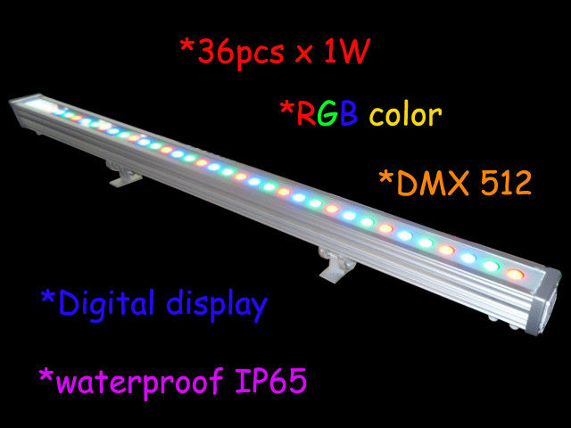ความยาว 1000mm ความยาว 36pcs 3w Rgb ชุดเครื่องนอนติดผนังกลางแจ้ง ip65 / Stage Light Decor