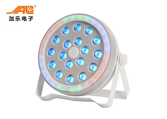 8 ช่อง 18 วัตต์ไฟเวที DJ RGB 3 In 1 LED Flat Par